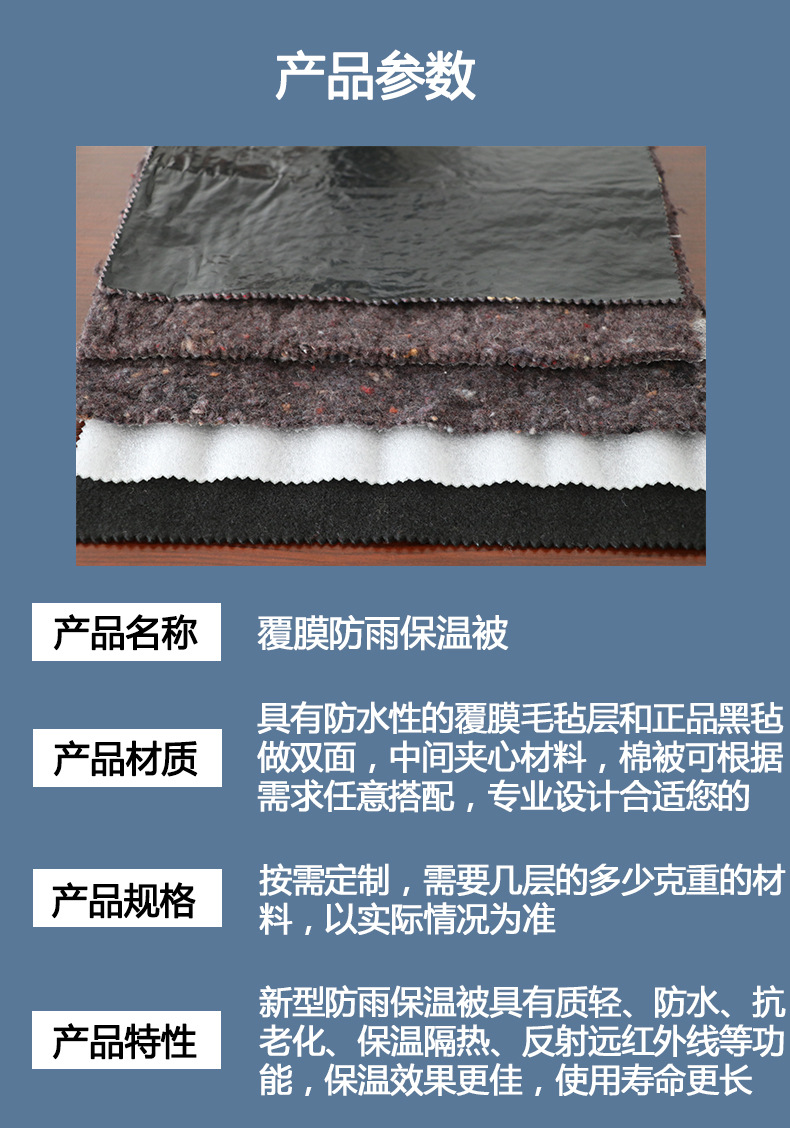 覆膜(淋膜)大棚棉被
